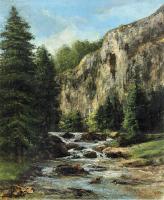 Courbet, Gustave - Study for 'Landscape with Waterfall'